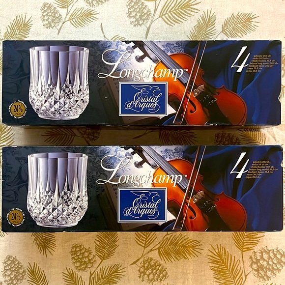 Cristal d’Arques Dining Longchamp Cristal Darques 2 Sets Of 4